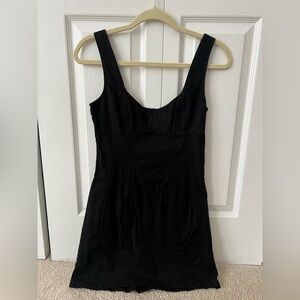 Black scoop neck dress